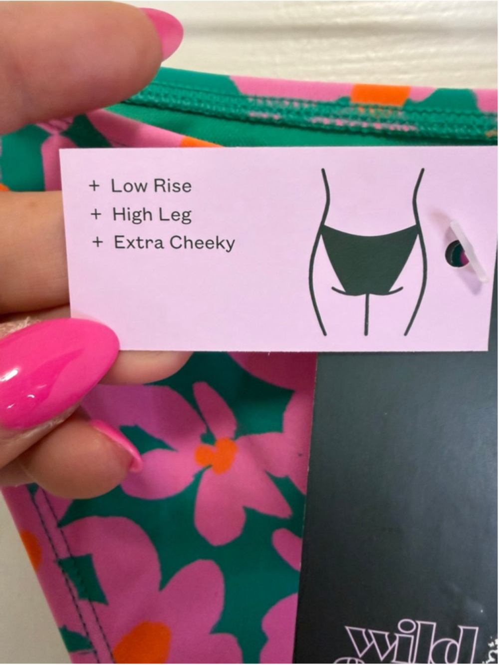 Women’s Pink High Leg Bikini Bottom Size Small Wild Fable NWT - Picture 6 of 7